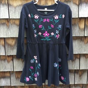 NWOT Tea Dress - black and floral size 4